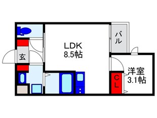 アヴェニール蛍池南町の物件間取画像